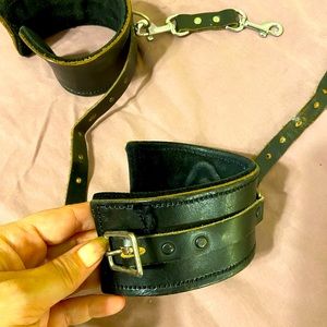 Real leather handcuffs or bracers